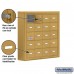 Salsbury Cell Phone Storage Locker - with Front Access Panel - 5 Door High Unit (5 Inch Deep Compartments) - 20 A Doors (19 usable) - Gold - Surface Mounted - Master Keyed Locks